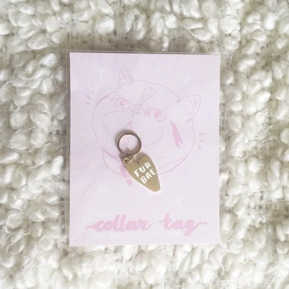 Hello Harriet Cat keychain and 'Fur Bae' Collar Tag